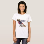 Pawsitief Patriotic Shih Tzu Lhasa Apso T-shirt (Voorkant volledig)
