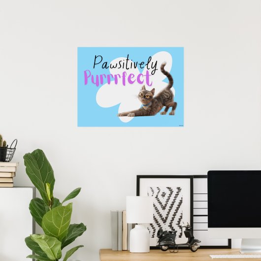 pawsitief purfect poster (Thuiskantoor)