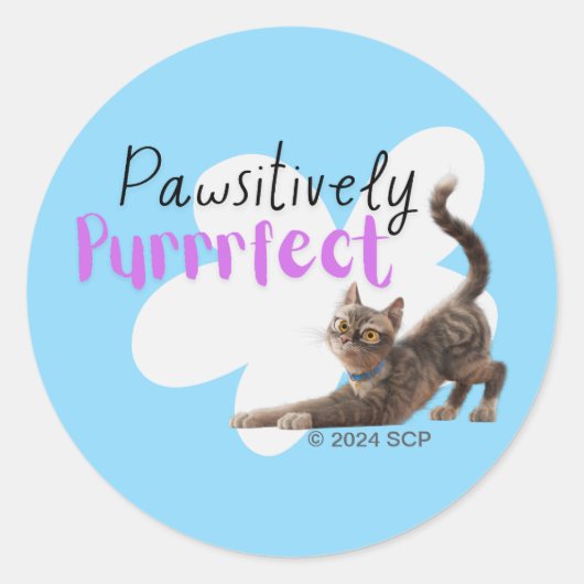 pawsitief purfect ronde sticker (Voorkant)