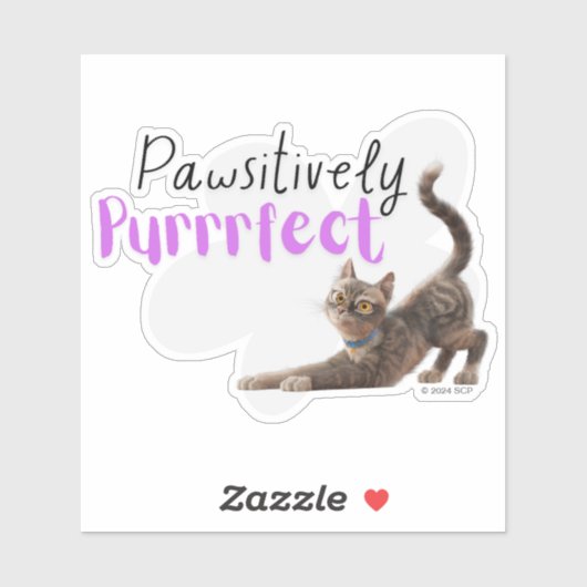 pawsitief purfect sticker (Vel)