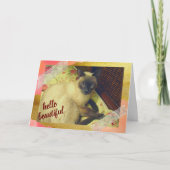 Pawsitief Purrfecedag met Siamese kat Collage Kaart (Voorkant)