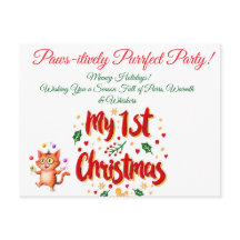Pawsitief Purrfect 1st Christmas Schattige Cat & B