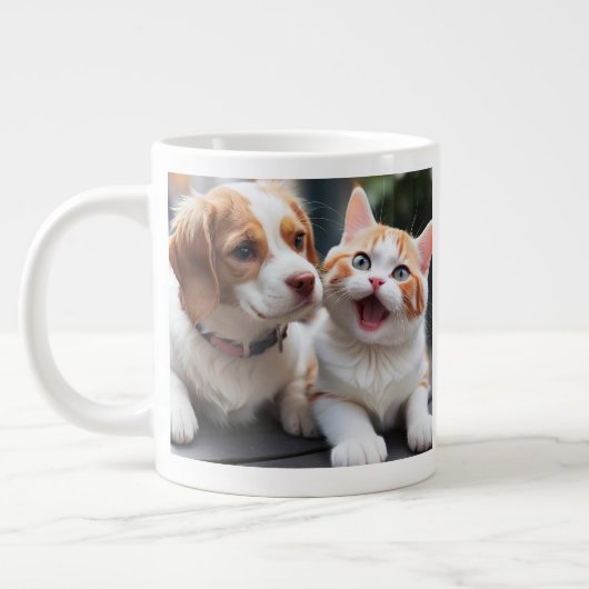 Pawsitief Purrfect Jumbo Pet Mok Design. (Links)