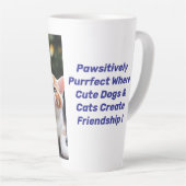 Pawsitief Purrfect Pet Latte Mok Design. (Rechterhoek)