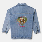 Pawsitief Schattige jeans Denim Jacket (Achterkant)