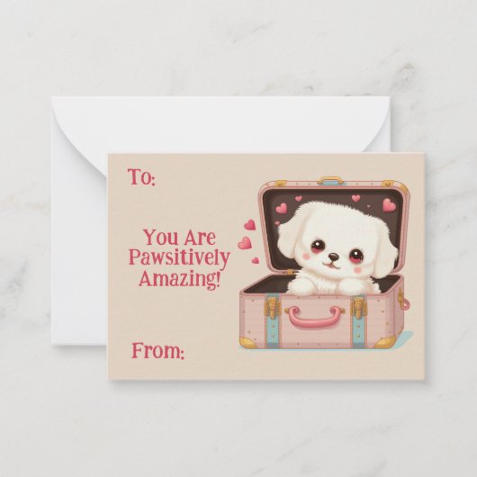 Pawsitief Schattige Valentijn Notecards Notitiekaartje (Voorkant)