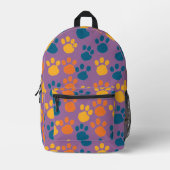 Pawsitief Schattigee Paarse Bedrukte Rugzak (Voorkant)