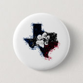 Pawsitief State Texas Ronde Button 5,7 Cm (Voorkant)