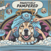 Pawsitief verwende hond op maat gesneden vinyl Sti Sticker (Voorkant)