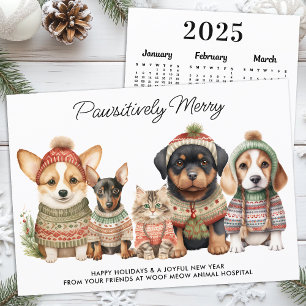 Pawsitief Vrolijk Kerstfeest 2025 Kalender Hond Hu Feestdagenkaart
