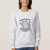 Pawsitieve Kattigheid – Grappige Kattenwoordspelin Trui (Voorkant)