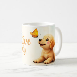 Pawsitieve Vibes Alleen Puppy & Vlinder Koffiemok