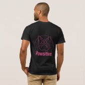 Pawsitive Cat Paw Print - Positieve Feline Vibe T-shirt (Achterkant volledig)