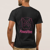 Pawsitive Cat Paw Print - Positieve Feline Vibe T-shirt (Achterkant)