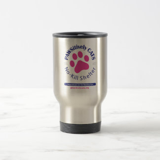 PAWSitive CATS Logo Travel Mug Reisbeker