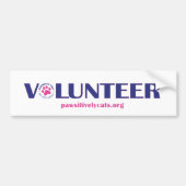 PAWSitive CATS VOLUNTEER Bumpersticker (Voorkant)