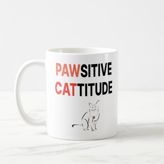 Pawsitive Cattitude Koffiemok (Links)