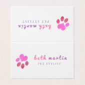 Pawsitive Chic Pet Grooming Salon Appointing Visitekaartje (Buitenkant ongevouwen)