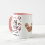 Pawsitive Morning – Cat & Rozen Combo Mok (Voorkant links)