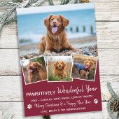 Pawsitive Pet Year voor Review Cute 4 Dog Photo Feestdagenkaart