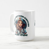 Pawsitive Purrfect Cat Nurse Koffiemok (Voorkant links)