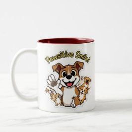 Pawsitive Smile Tweekleurige Koffiemok
