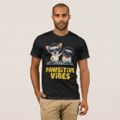 Pawsitive Vibes Dj Honden T-shirt (Voorkant volledig)