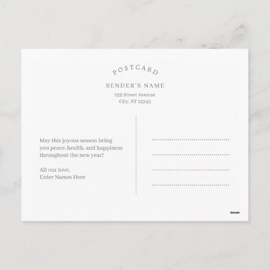 Pawsitive Vibes Editable Color Holiday Briefkaart (Achterkant)