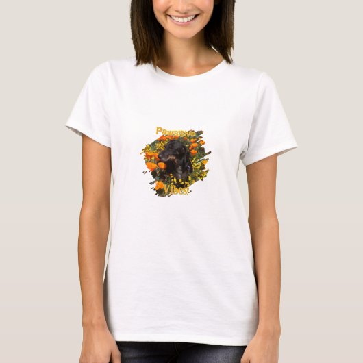 Pawsitive Vibes Flower Teckel T-shirt (Voorkant)