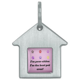 Pawsitive Vibes Gevormde Pet Tag Huisdieren Naamplaatje