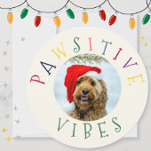 Pawsitive Vibes Kleurrijke Pet Circle Holiday Kaar Save The Date