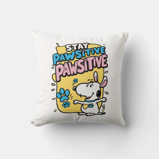 Pawsitive-vibes Kussen (Voorkant)