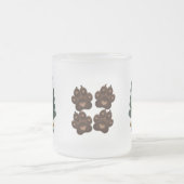 Pawsitive Vibes Only – 10 oz Frosted Cat Quote Mok (Center)