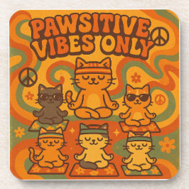 Pawsitive Vibes Only Bier Onderzetter