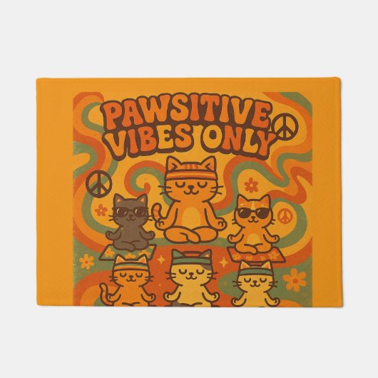 Pawsitive Vibes Only Deurmat (Voorkant)