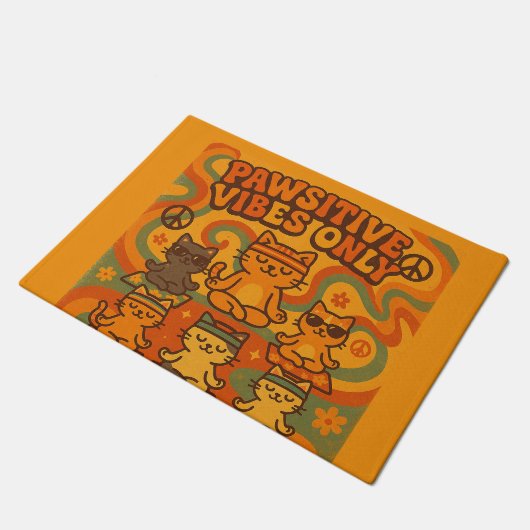 Pawsitive Vibes Only Deurmat (Schuin)