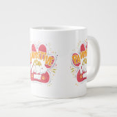 Pawsitive Vibes Only Paw Print Mug Grote Koffiekop (Voorkant rechts)