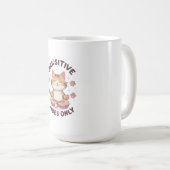 Pawsitive Vibes Only Schattige Yoga Kattenontwerp Koffiemok (Voorkant rechts)