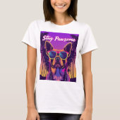 Pawsitive Vibes Only – Schattigee hondenpoot Pet L T-shirt (Voorkant)