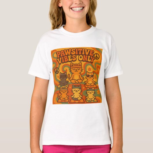 Pawsitive Vibes Only T-shirt (Voorkant)