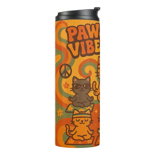 Pawsitive Vibes Only Thermosbeker (Gedraaid links)