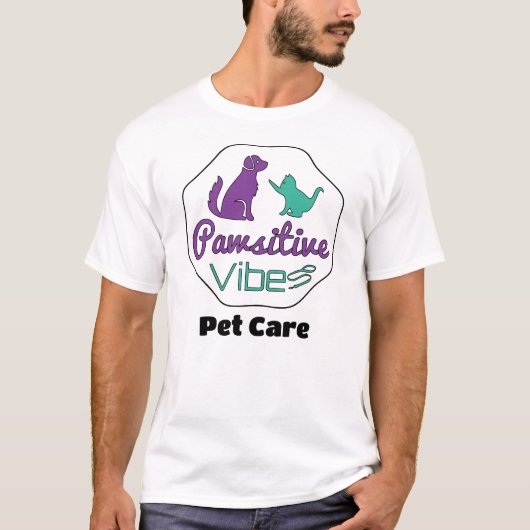 Pawsitive Vibes Pet Care T-shirt (Voorkant)