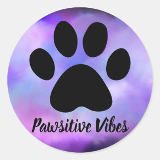 Pawsitive Vibes Waterverf Sticker