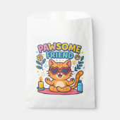Pawsitive Vibes with Pawsome friend Cute Cat Lover Bedankzakje (Voorkant)