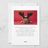 Pawsitively Festive Dog Photo White Christmas  Feestdagenkaart (Achterkant)