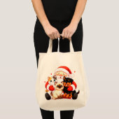 Pawsitively Huggable: Santa’s Snuggle Squad Tote Bag (Voorkant (product))