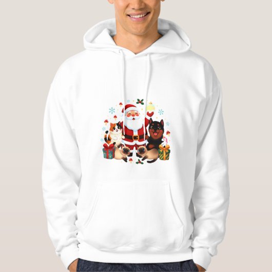 Pawsitively Jolly: Santa’s Merry Menagerie Hoodie (Voorkant)