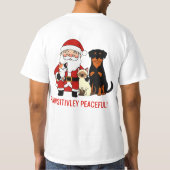 Pawsitively Peaceful: Santa’s Serene Pet Moment T-shirt (Achterkant)