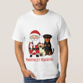 Pawsitively Peaceful: Santa’s Serene Pet Moment T-shirt (Voorkant)