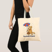 Pawsitively Prepared – Cute Dog with Umbrella Tote Bag (Voorkant (product))